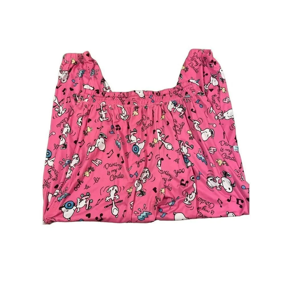Peanuts Youth Pajama Pants Jogger Style Snoopy Pink XL (Youth 16-18)